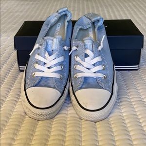 Converse All Star Light Blue slide on sneakers